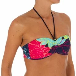 Tribord Olaian Laeti, Bandeau Swimsuit Top With Fixed Padded Cups, Women's Bikinis, Boardshorts