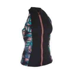 Tribord Bikinis, Boardshorts Women's Surfing Exposed Upper Back Windbreaking Zippered Vest Zoe Palmy