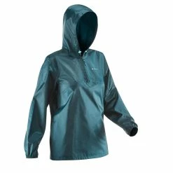 Quechua Raincut NH100, Waterproof Zip Hiking Rain Jacket, Women's Jackets