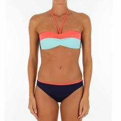 Tribord Olaian Laeti, Bandeau Swimsuit Top With Fixed Padded Cups, Women's Bikinis, Boardshorts