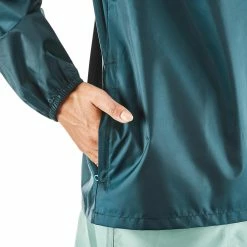 Quechua Raincut NH100, Waterproof Zip Hiking Rain Jacket, Women's Jackets