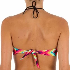 Olaian Bikinis, Boardshorts Women's Bandeau Swimsuit Top With Fixed Padded Cups Pop Laeti