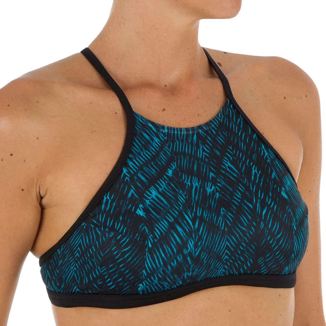 Budget 💯 Bikinis, Boardshorts Olaian Andrea, 🏄 Surfing 🩱 Swimsuit Crop Top With Padded Cups, 👩 Women's 🎉 2 Bikinis, Boardshorts Olaian Andrea, Surfing Swimsuit Crop Top With Padded Cups, Women's