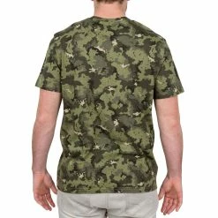 Solognac Short-Sleeved Cotton Camouflage Hunting T-Shirt Shirts