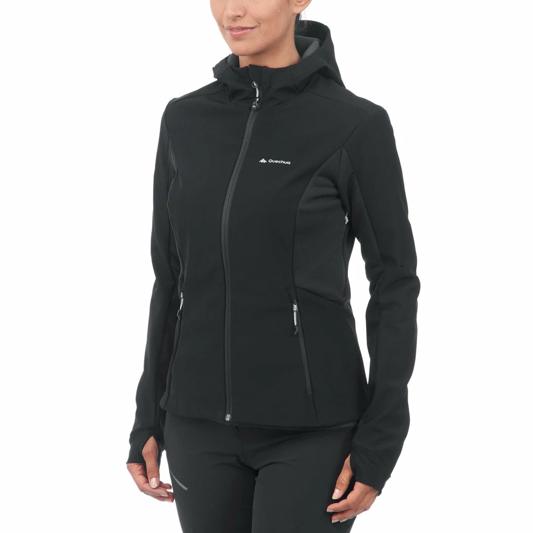Forclaz Trek 500 WindWarm, Warm Softshell Windproof Hiking Jacket, Women's